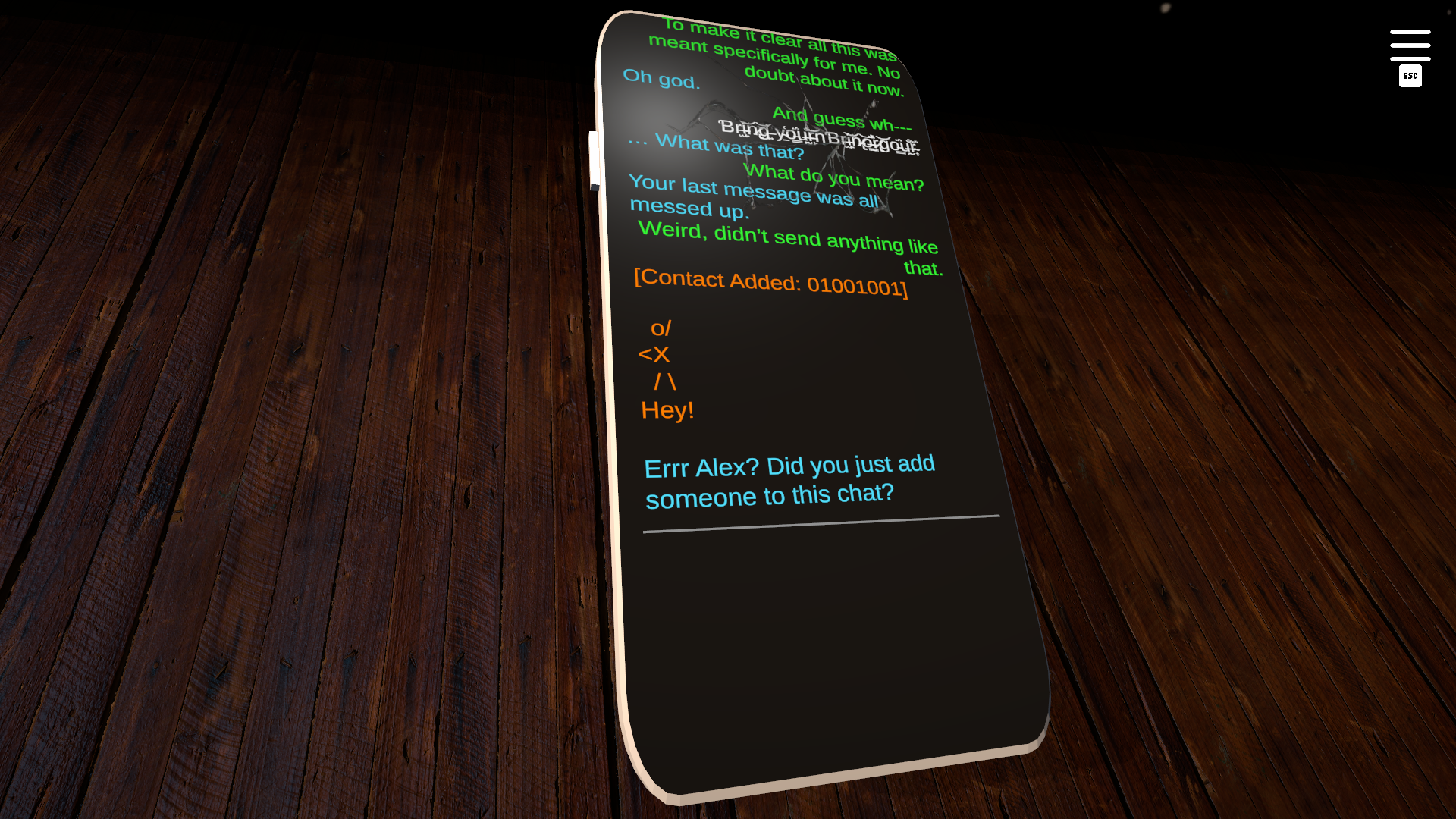 Game Settings - Someone jumped into the chat